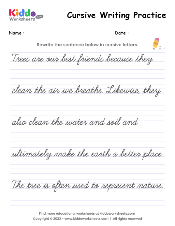 Cursive Writing Worksheets Pdf For Lkg Kidsworksheetfun