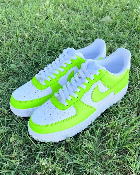 Custom Grinch Green White Air Force 1 S Etsy