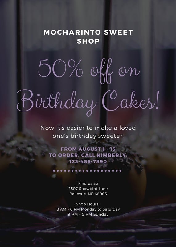 Customize 400 Cake Flyer Templates Online Canva