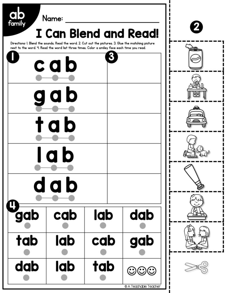 5 Fun CVC Blending Worksheets for Kids