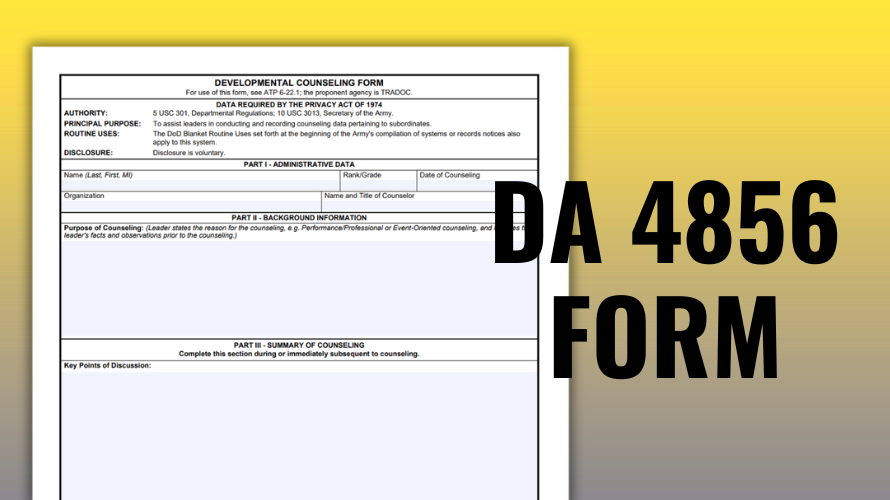 Da Form 4856 Counseling Forms Counseling Development