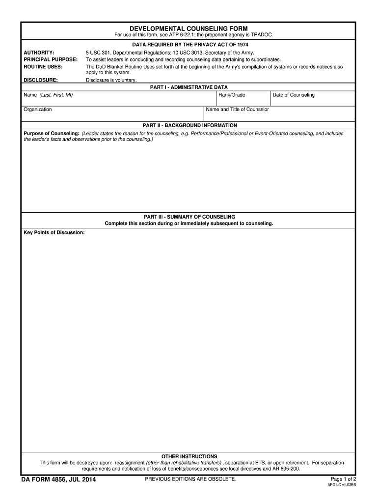 Da Form 4856 Pdf Download Complete With Ease Airslate Signnow