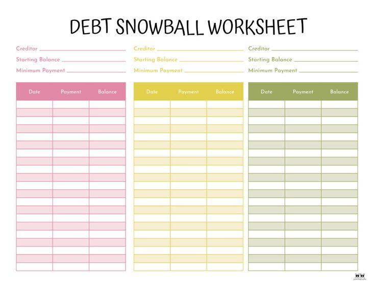 Debt Trackers Amp Debt Snowball Worksheets 35 Pages Printabulk