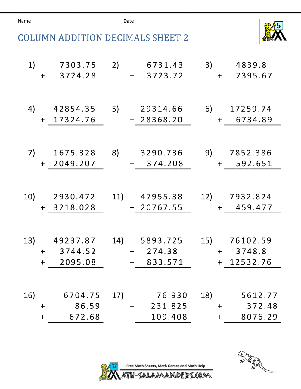 5 Tips for Easy Decimal Addition Practice