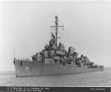 Destroyer Photo Index Dd 579 Uss William D Porter