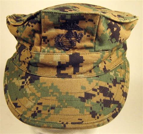 Details About Usmc Marine Corps Marpat Desert 8 Point Garrison Hat Cap Cover W Ega Med M151