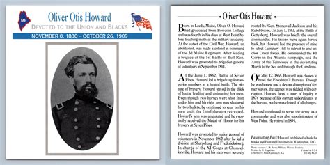 Devoted To The Union Blacks Oliver Otis Howard Officers Atlas Ed Civil War Card