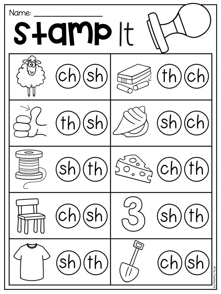 Digraph Worksheet Packet Ch Sh Th Wh Ph By My Teaching Pal