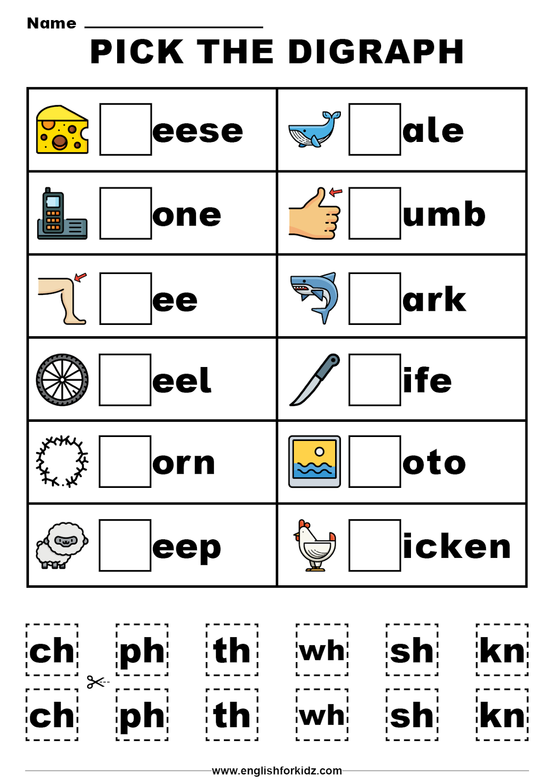 5 Fun Worksheets for Learning Digraphs and Blends