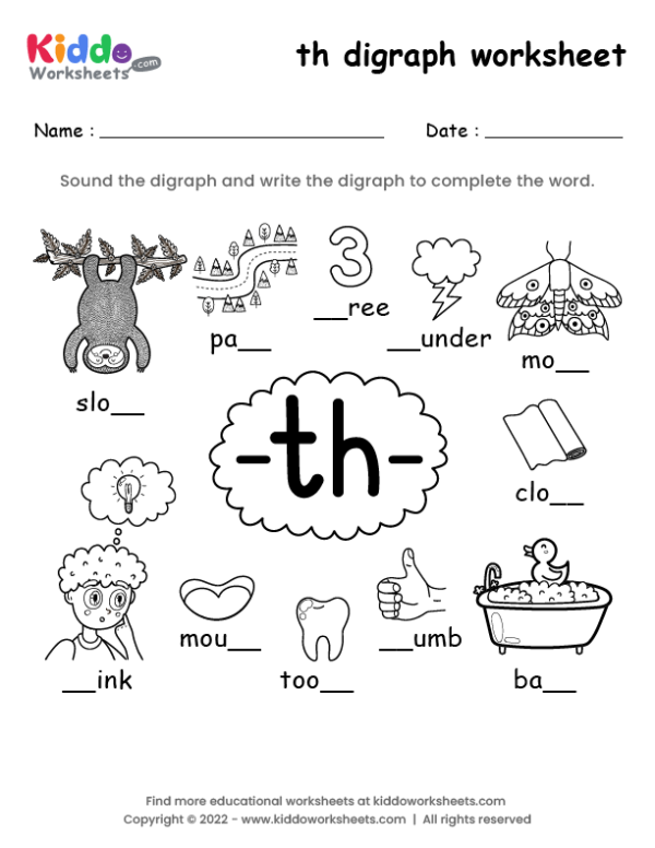 Digraphs Th And Sh Worksheets And Activities Phonics Kindergarten