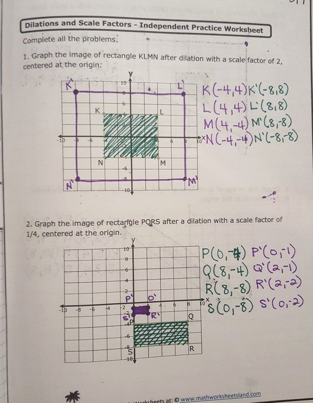 Dilations and Scale Factors Worksheet Answers Revealed