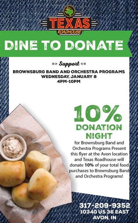 Dine To Donate At Texas Roadhouse In Avon