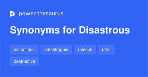 Disastrous Synonym