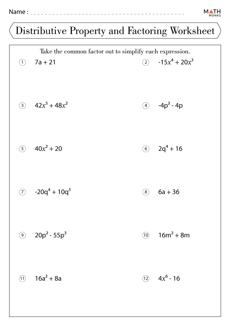 5 Essential Distributive Property and Factoring Worksheet Tips