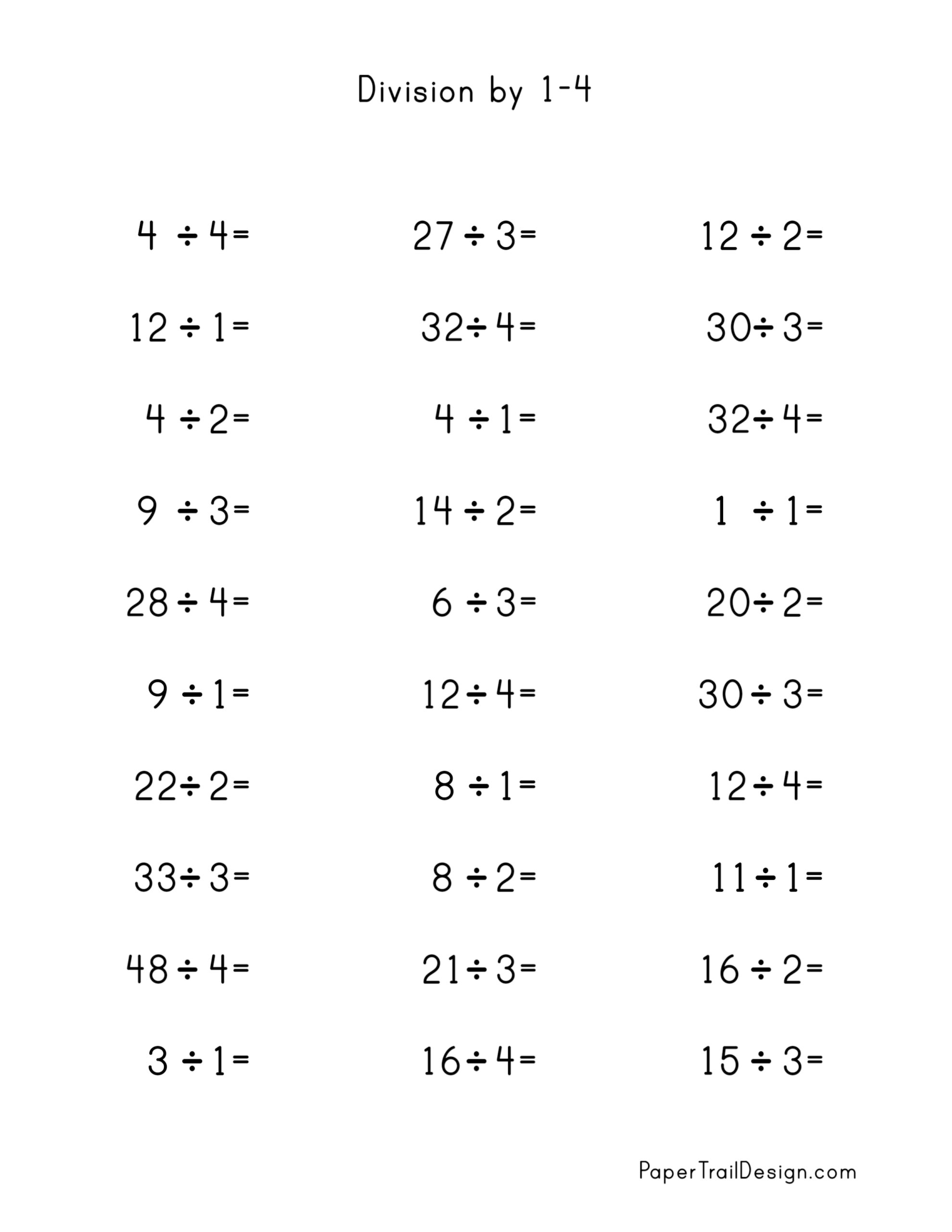 5 Ways to Master Divide by 4 Worksheets