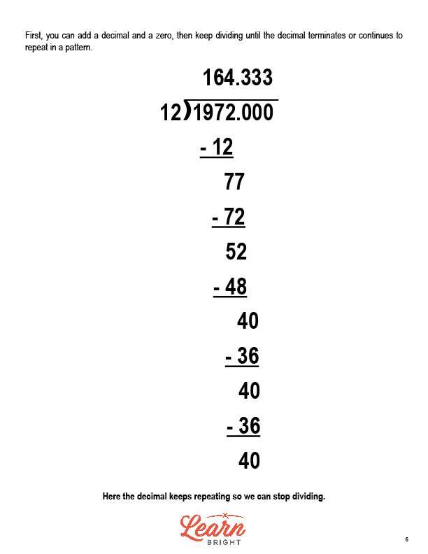 Divide Multi Digit Numbers Free Pdf Download Learn Bright