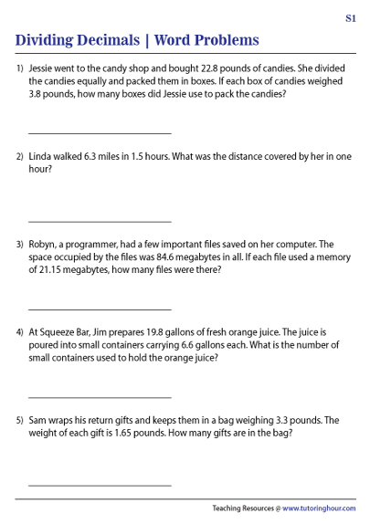 Dividing Decimals Word Problems Math Center Activities And Math