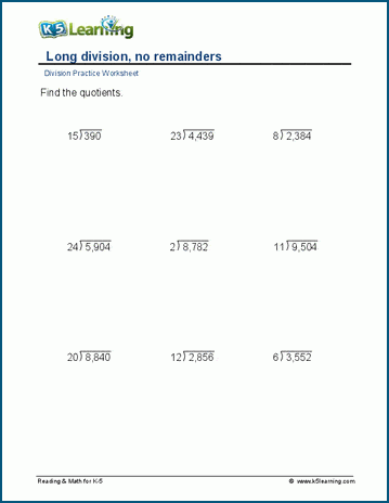 Division 4 Digit By 2 Digit Worksheets