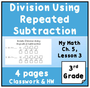 Division Using Repeated Subtraction By Catherine Arnold Tpt