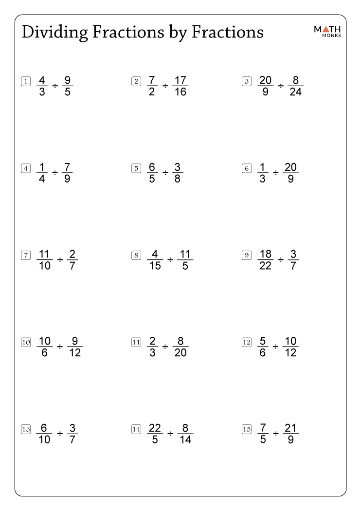 Division With Fractions Worksheets: Master the Skill Now