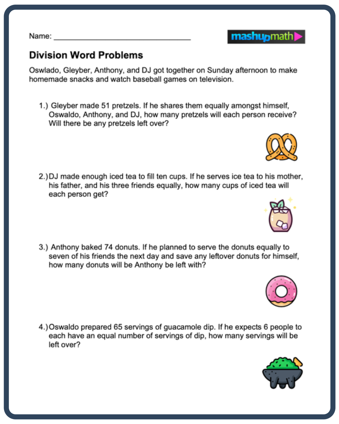 5 Engaging Division Word Problem Worksheets