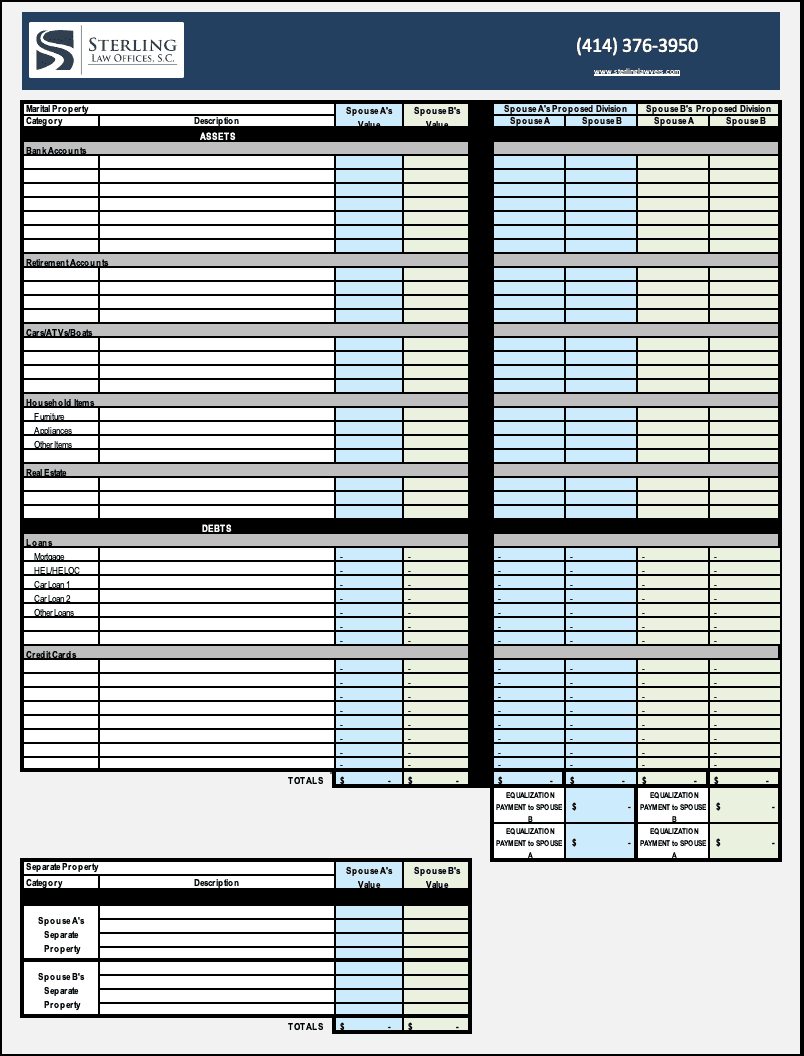 Divorce Asset Spreadsheet Google Spreadshee Divorce Asset Excel Spreadsheet Divorce Asset