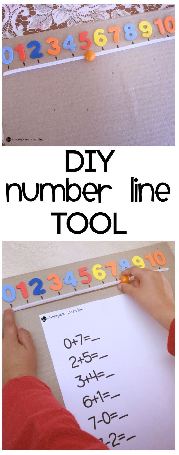 Diy Number Line Tool Preschool Math Homeschool Math Number Line