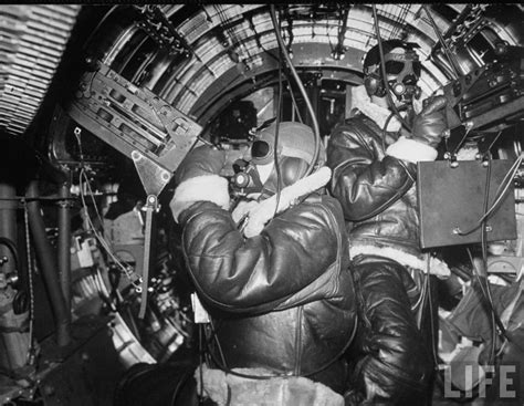 Door Gunners In A B 17 Flying Fortress During World War 2