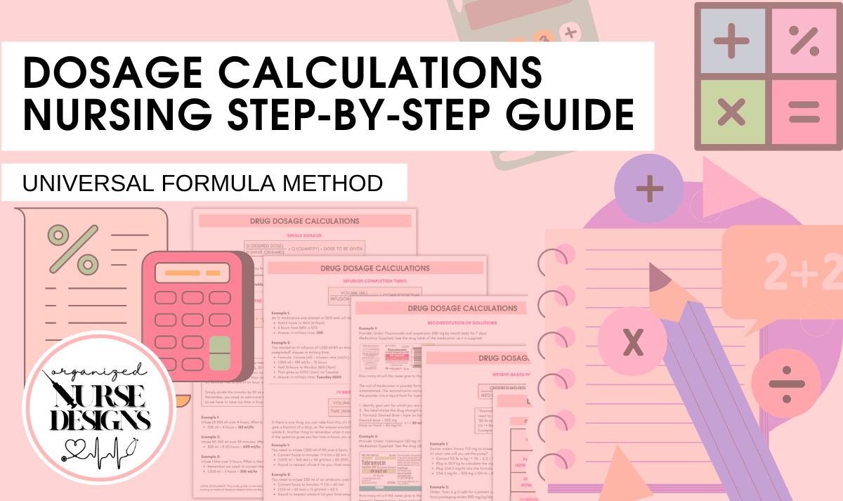 Dosage Calculations Made Easy For Nursing Students Formula Method Organizednursedesigns