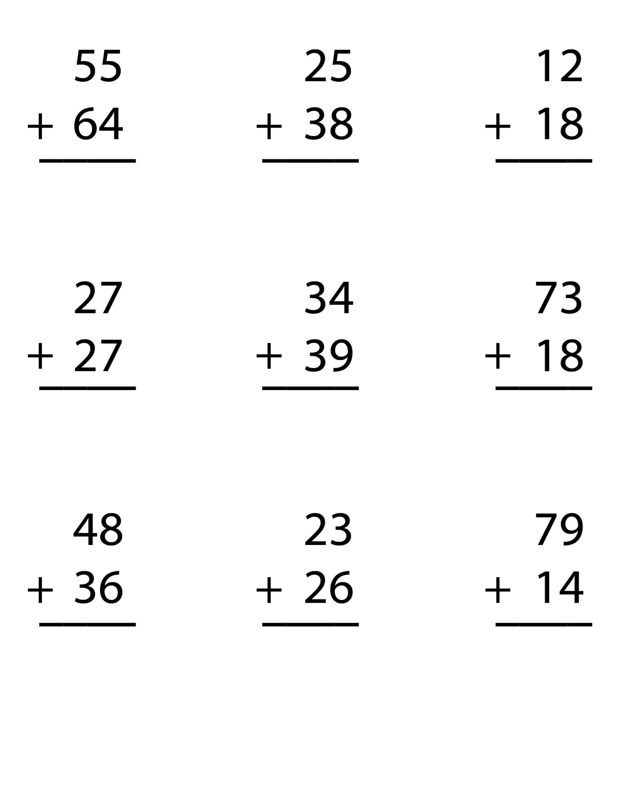 Double Digit Addition With Regrouping Worksheets Worksheetscity