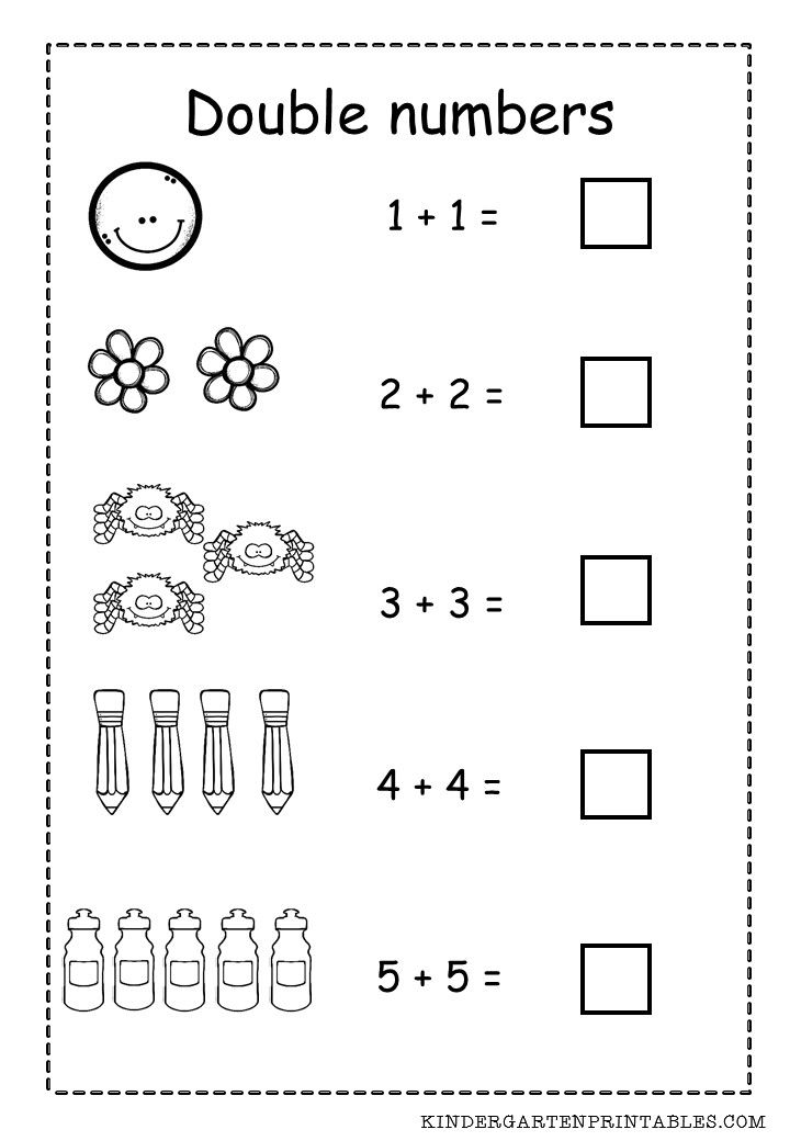 Doubles Facts Worksheet Free