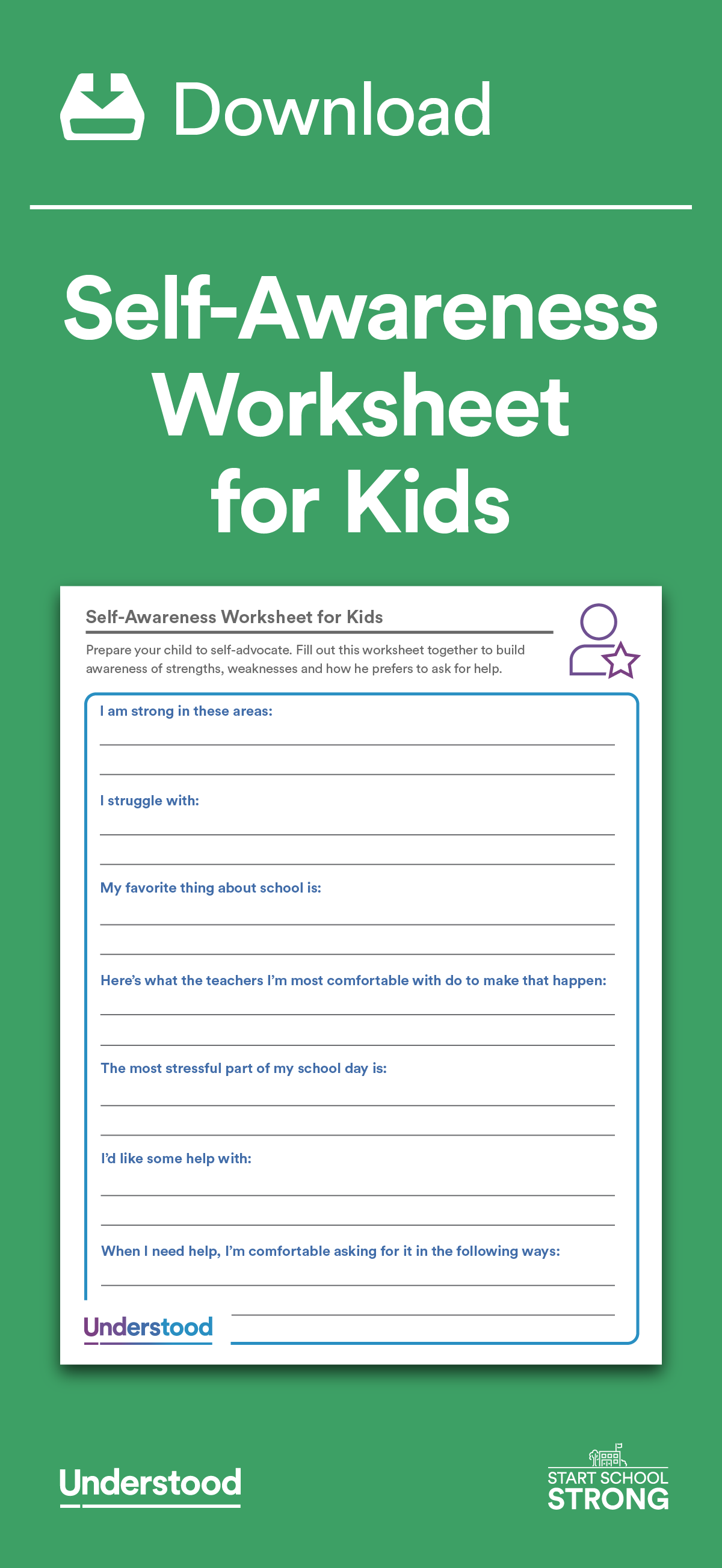 Download Self Awareness Worksheets For Kids Self Advocacy Social