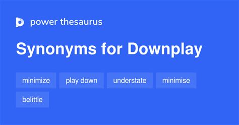 Downplayed Synonym