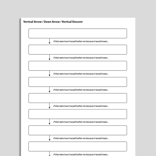 Downward Arrow Technique Worksheet Google Search Core Beliefs