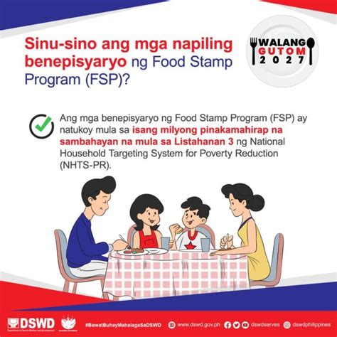 Dswd Food Stamp Assistance Walang Gutom Filipinos Dswd Program