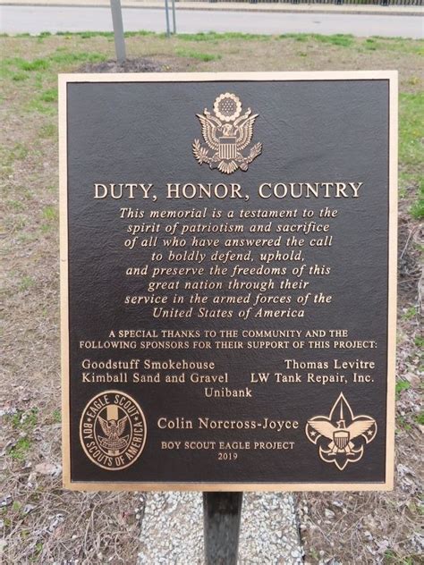 Duty Honor Country Historical Marker