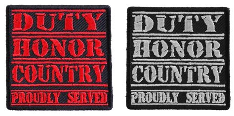 Duty Honor Country Red Patch Patriotic Patches Thecheapplace