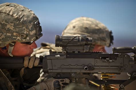 Dvids Images Us Army Machine Gun Crews From Alpha Company Site Their Weapon At The Firing