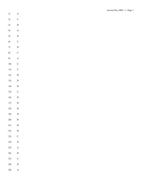 Earth Science Regents Answer Key