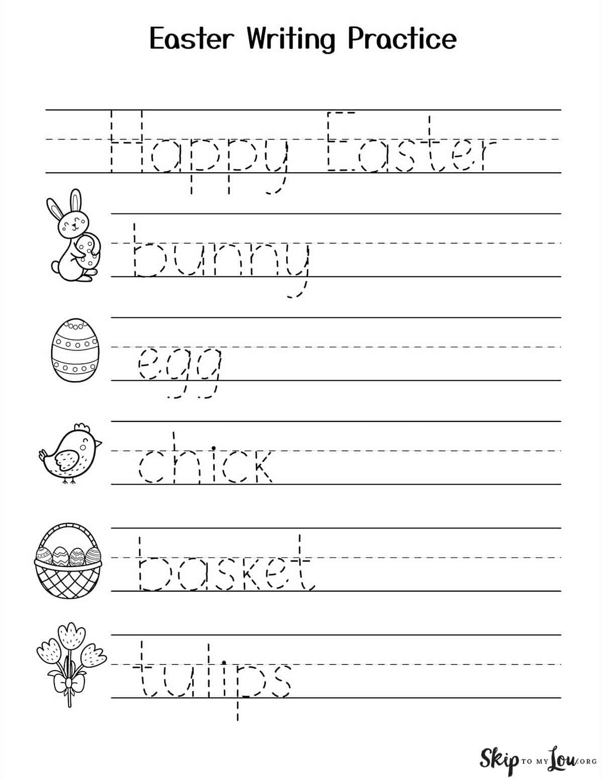 Easter Writing Worksheets And Ebook