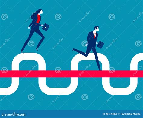 Easy Way To Business Success Business Aspiration Vector Illustration