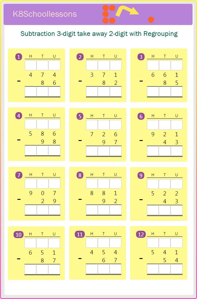 Easy Way To Teach Subtraction