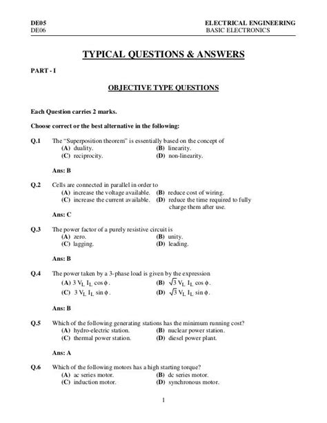 Electrical Questions And Answers Pdf