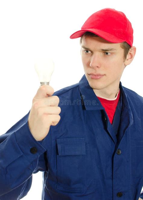 Electricista Joven En Uniforme Foto De Archivo Imagen De Cambio Mejora 29235098