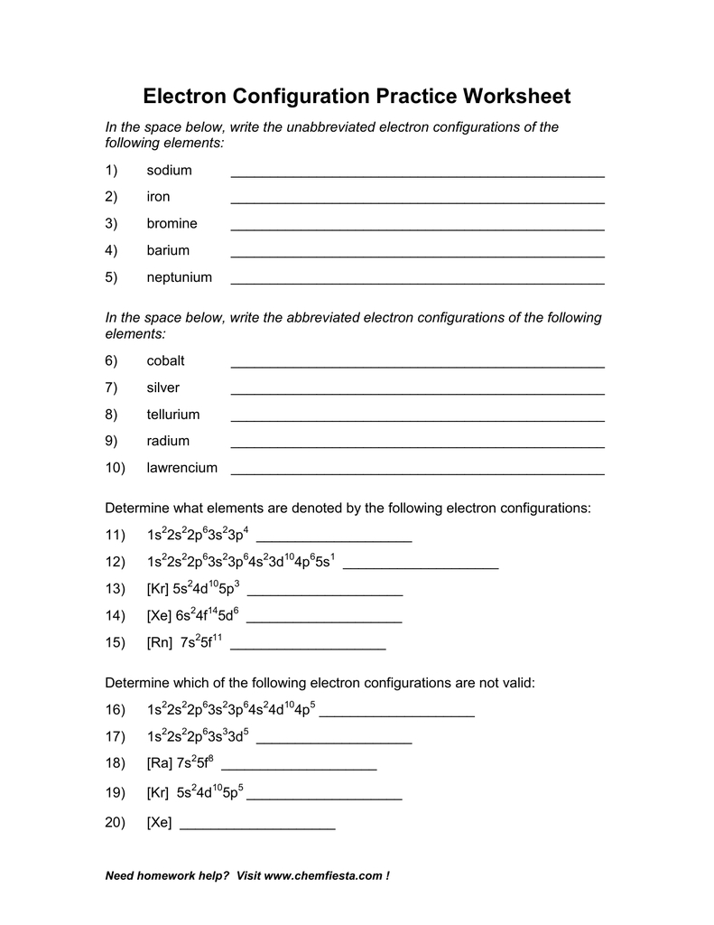 Mastering Electronic Configurations with Our Interactive Worksheet