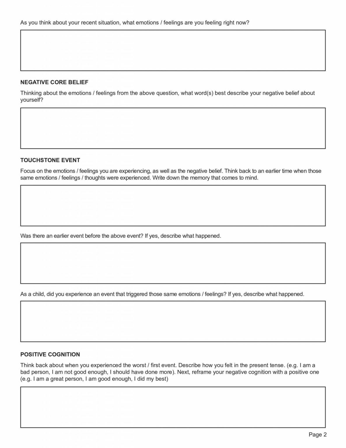 Emdr Phase 1 History Taking Worksheet Pdf Therapybypro Worksheets