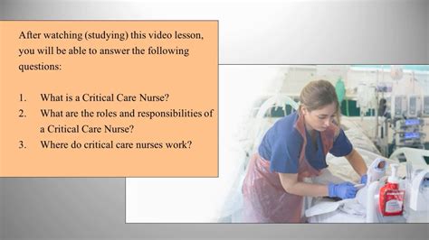 Emergency Critical Care Nursing Critical Care Nurse Their Roles Responsibilities Youtube