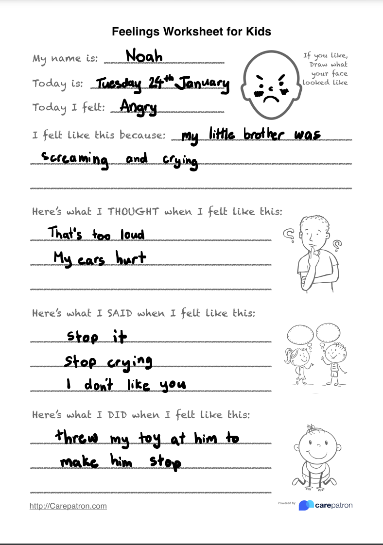 Emotions And Feelings Worksheets For Kids Worksheet Now