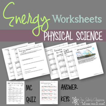 Energy Calculations Worksheets By Jen Siler S Classroom Tpt