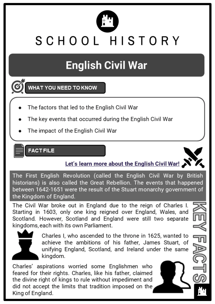 English Civil War Worksheets Ks3 Ks4 Lesson Resources